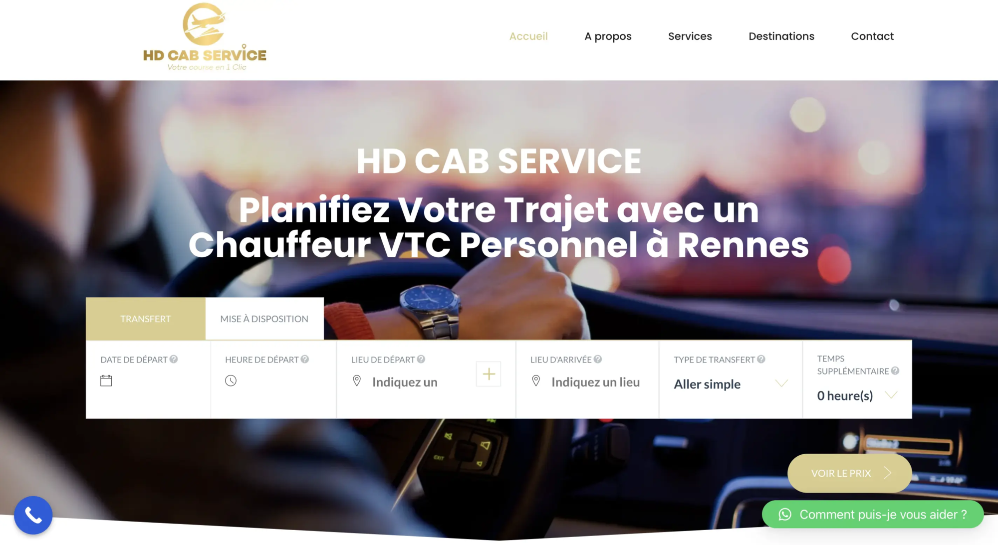 HD Cab Service - Création Site VTC Lychio