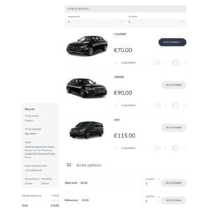 Module de réservation VTC - Calculateur de prix VTC