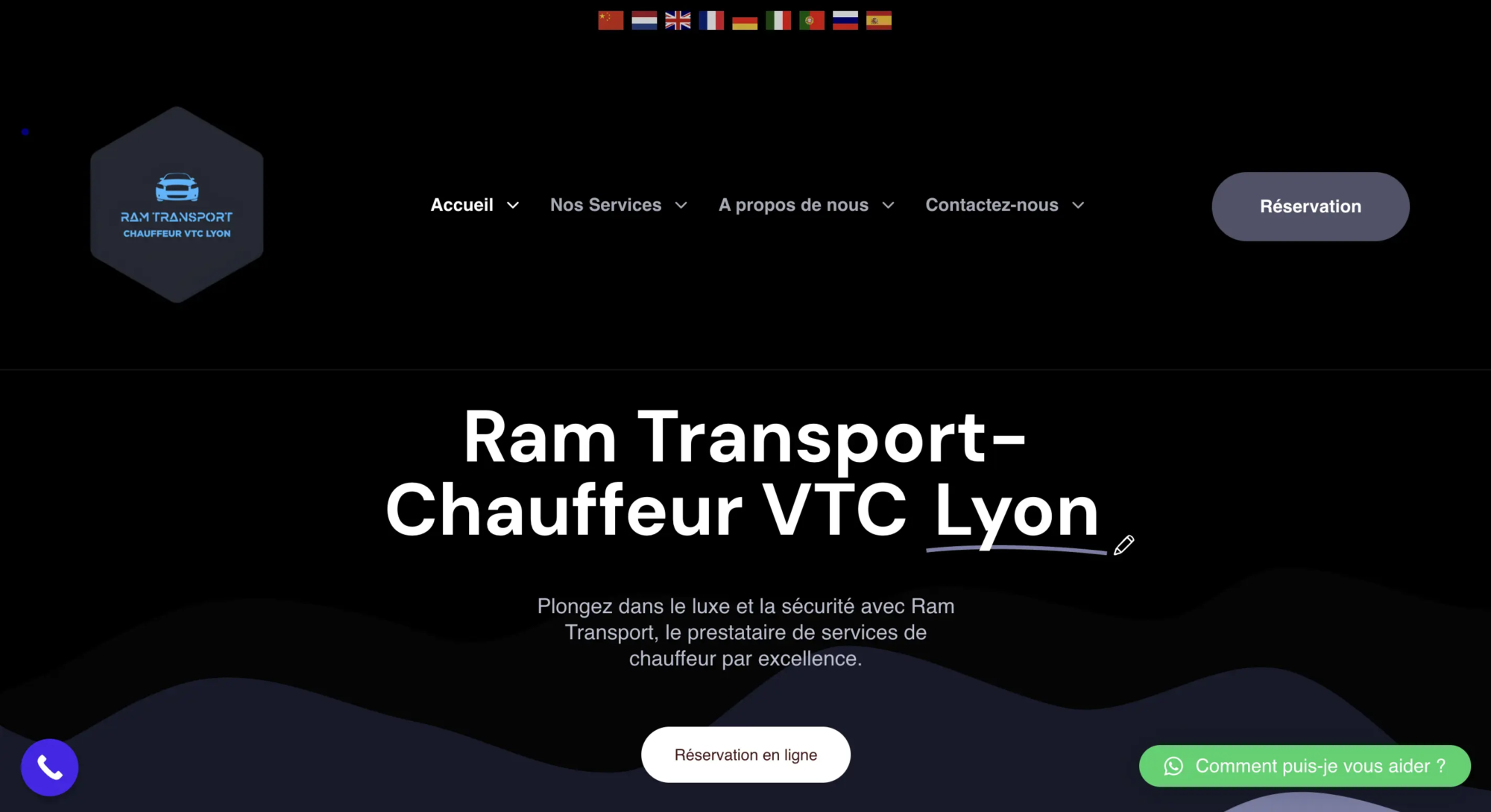 Ram Transport - Création Site VTC Lychio