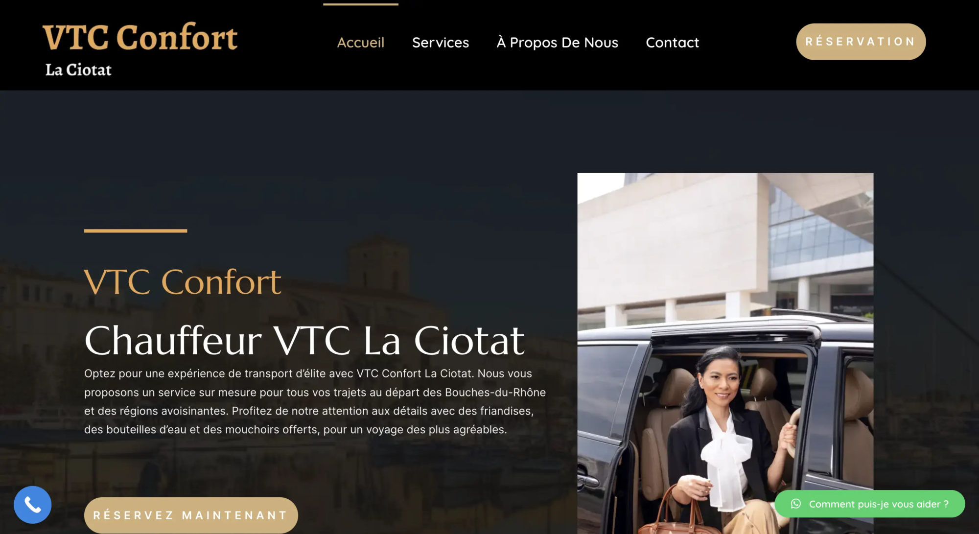 VTC Confort - Création Site VTC Lychio
